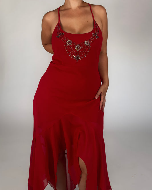 Beaded Hanky Dress - size L-XXL