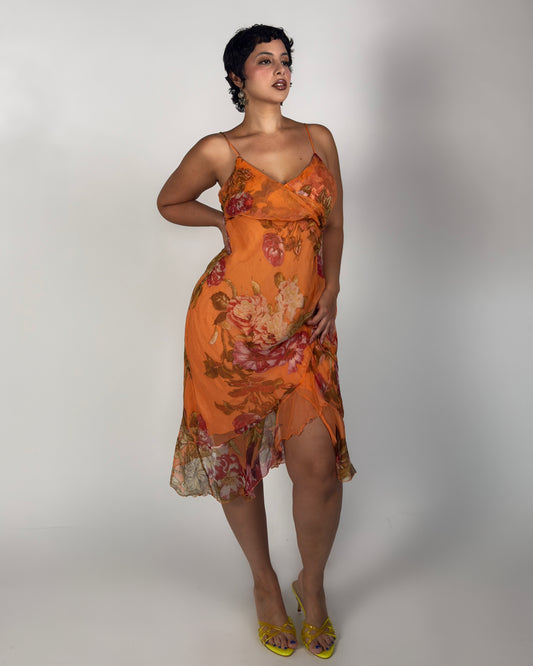 Vintage Renato Nucci Silk Dress - size L/XL