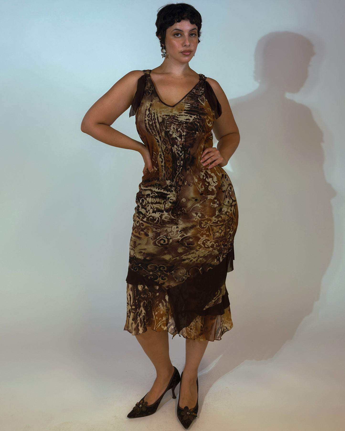 Vintage Italian Midi Dress - size L/XL