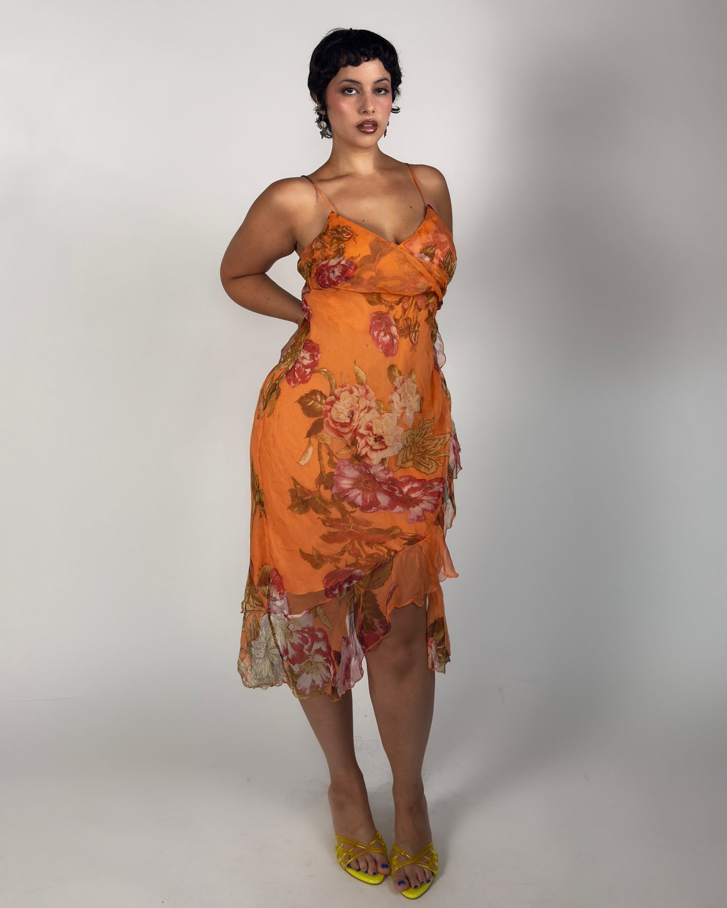 Vintage Renato Nucci Silk Dress - size L/XL