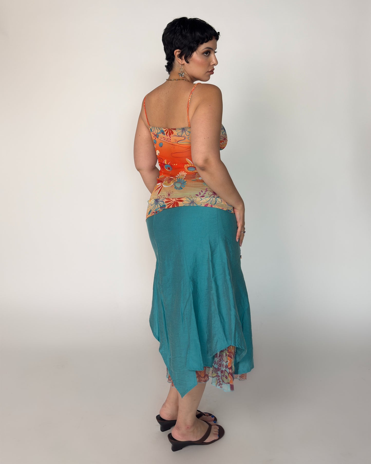 Vintage Paul Mausner Midi Skirt - size L/XL
