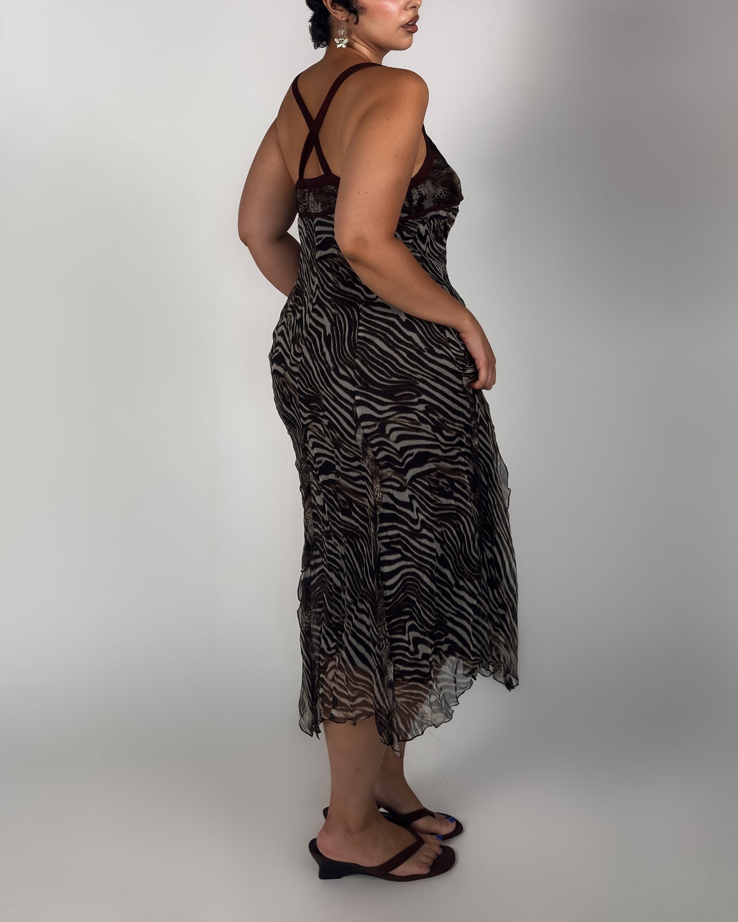 Italian Silk Zebra Dress - size M/L