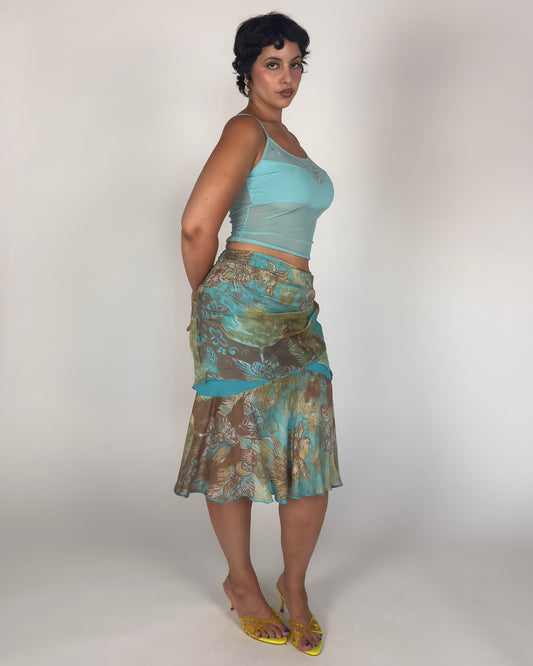 Spanish Silk Midi Skirt - M/L