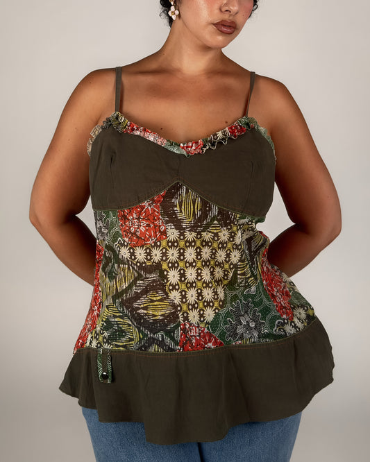 Green Floral Cami - M/L