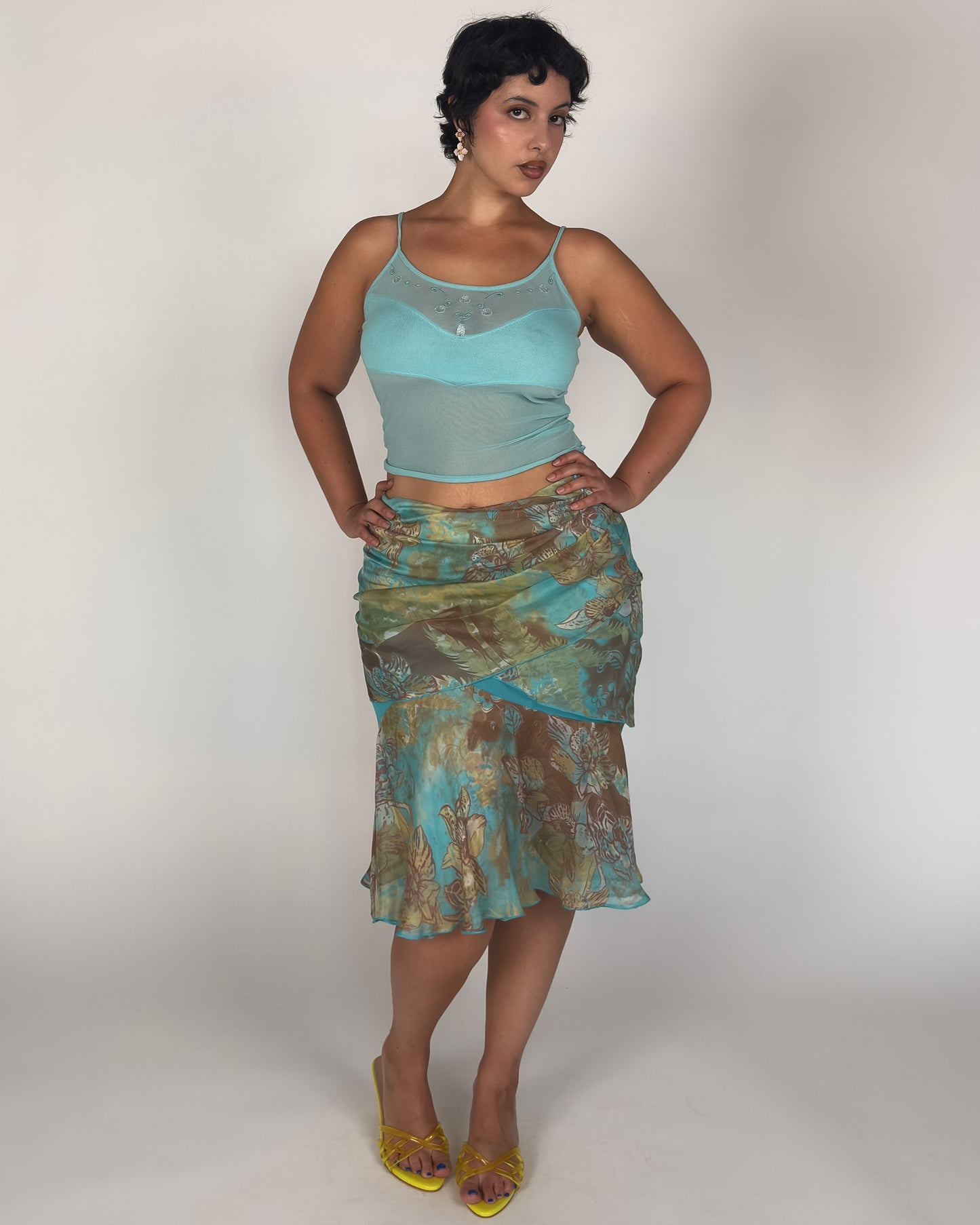Spanish Silk Midi Skirt - M/L