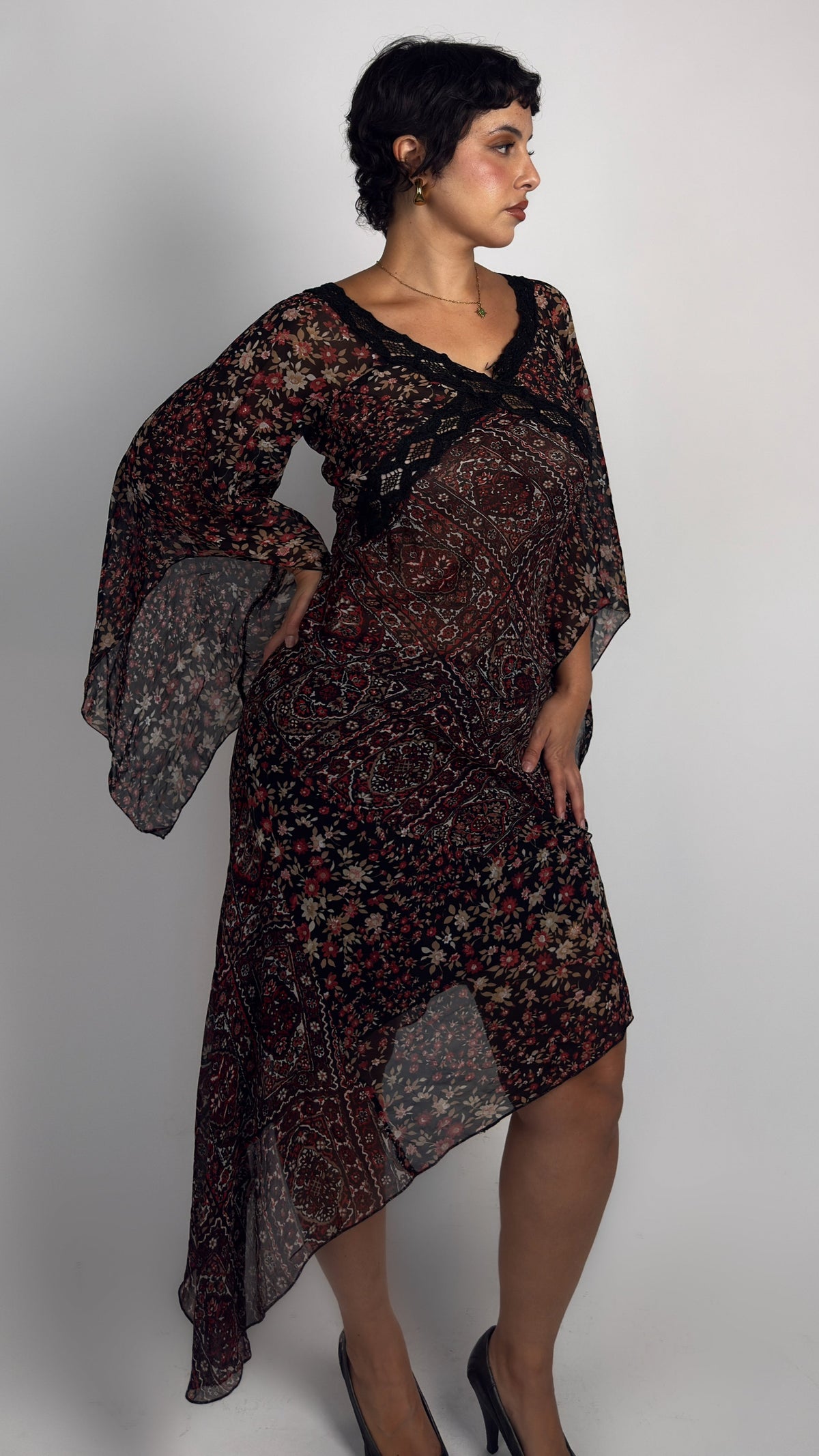 Asym Bell Sleeve Matching Set