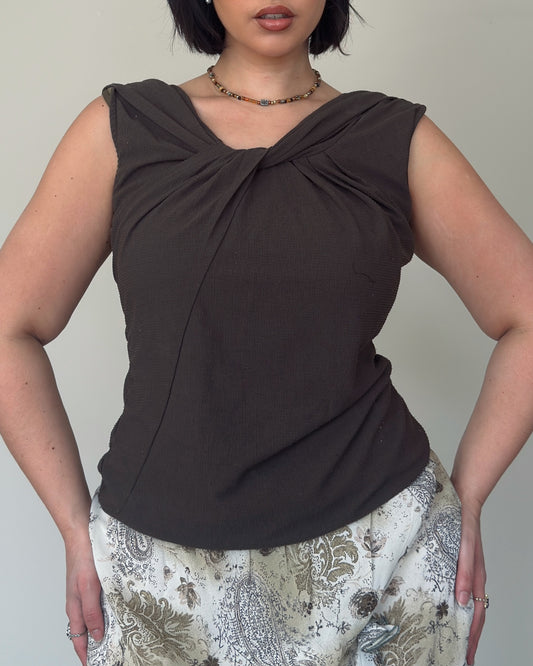 Vintage Morgan De Toi Draped Twist Top - size M-XL