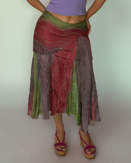 Vintage Fairy Midi Skirt - size L/XL