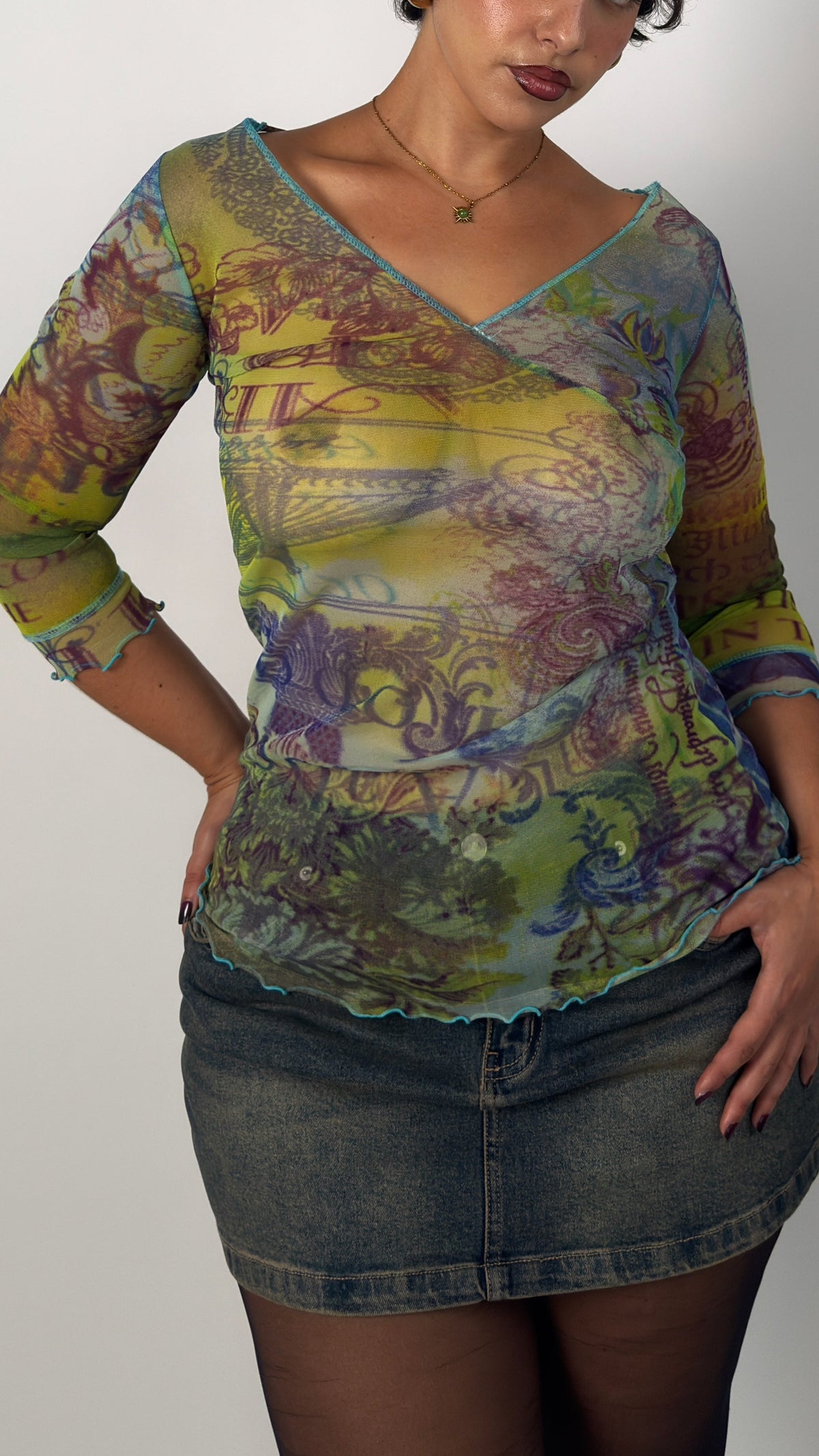 Sheer Y2K Mesh Top - M/L