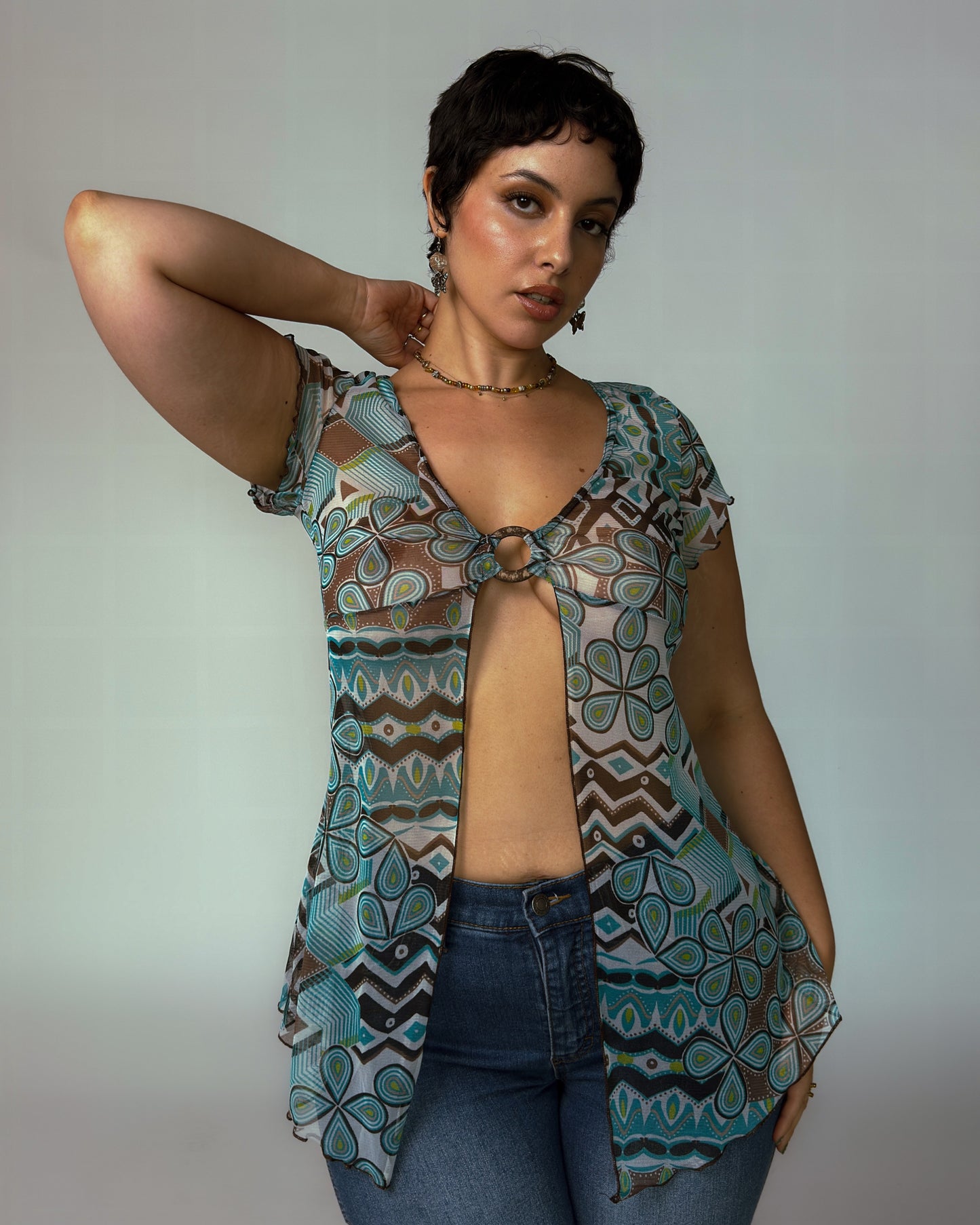 Vintage Sheer Top - size M/L