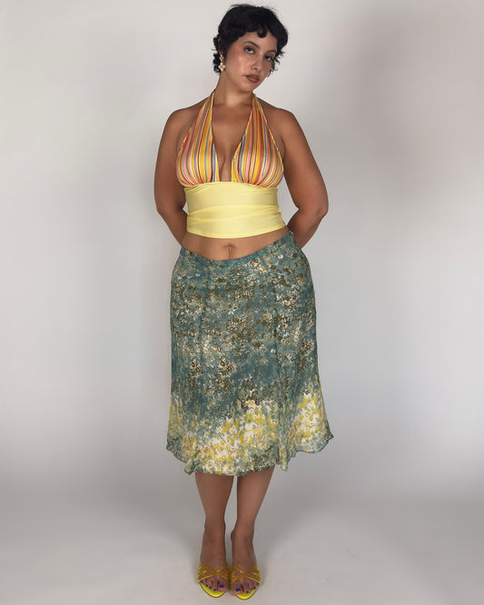Silk Midi Skirt - L/XL