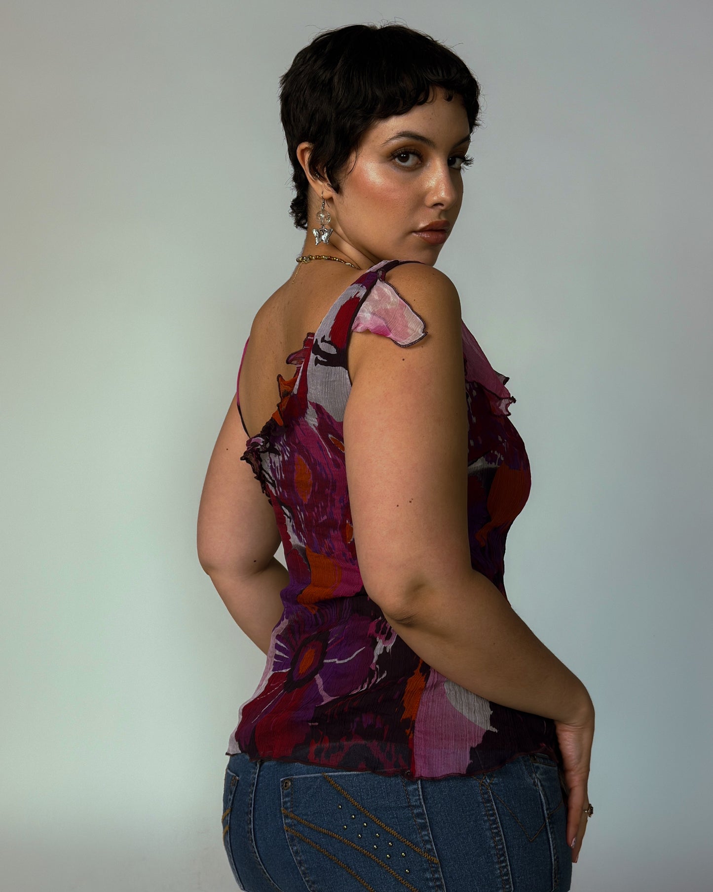 Italian Vintage Silk Top - size M/L
