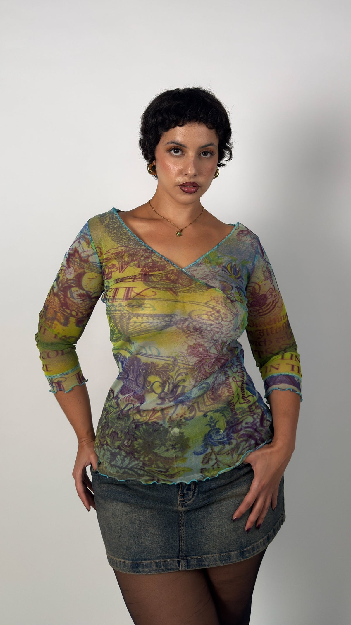 Sheer Y2K Mesh Top - M/L