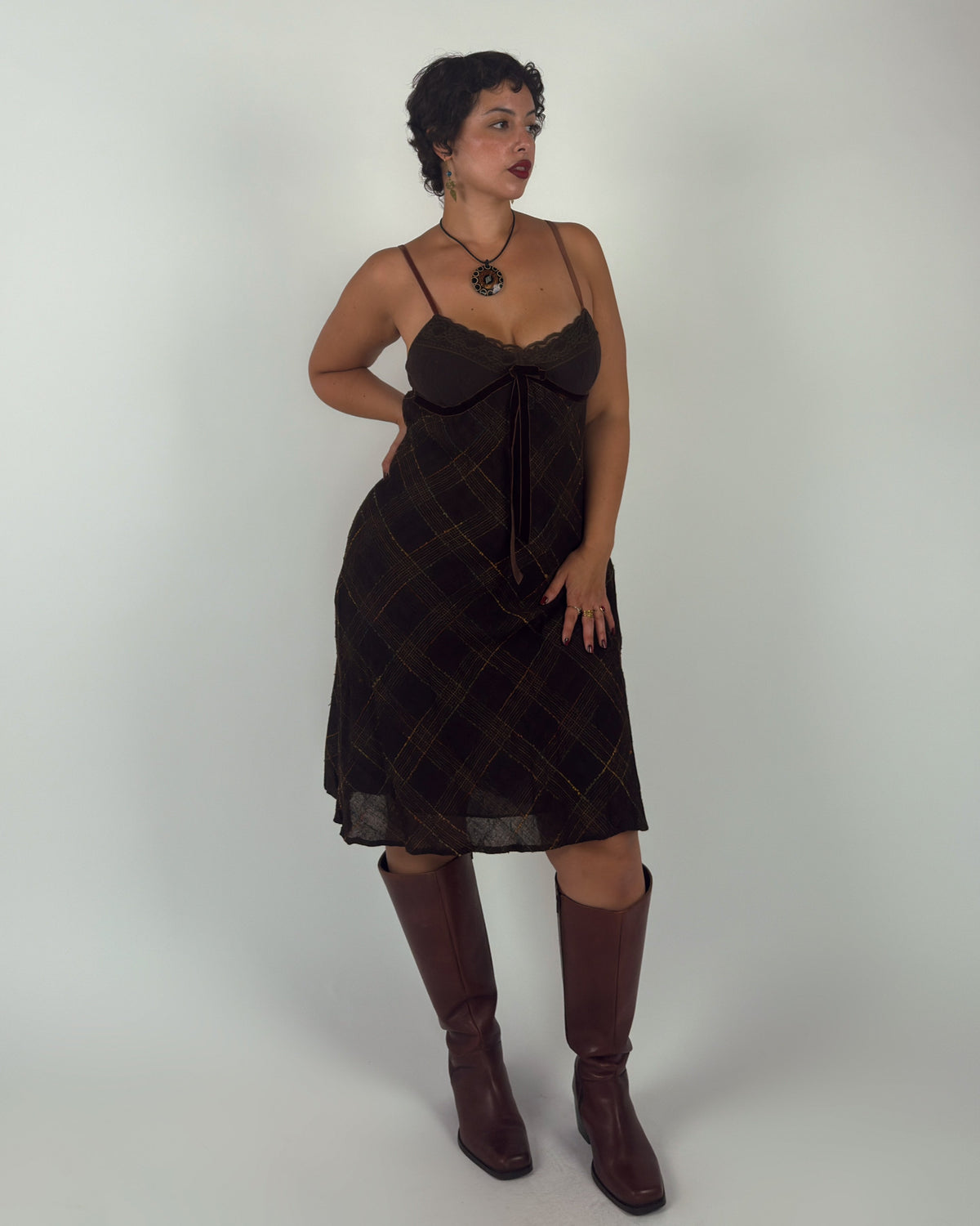 Dark Brown Slip Dress - M/L