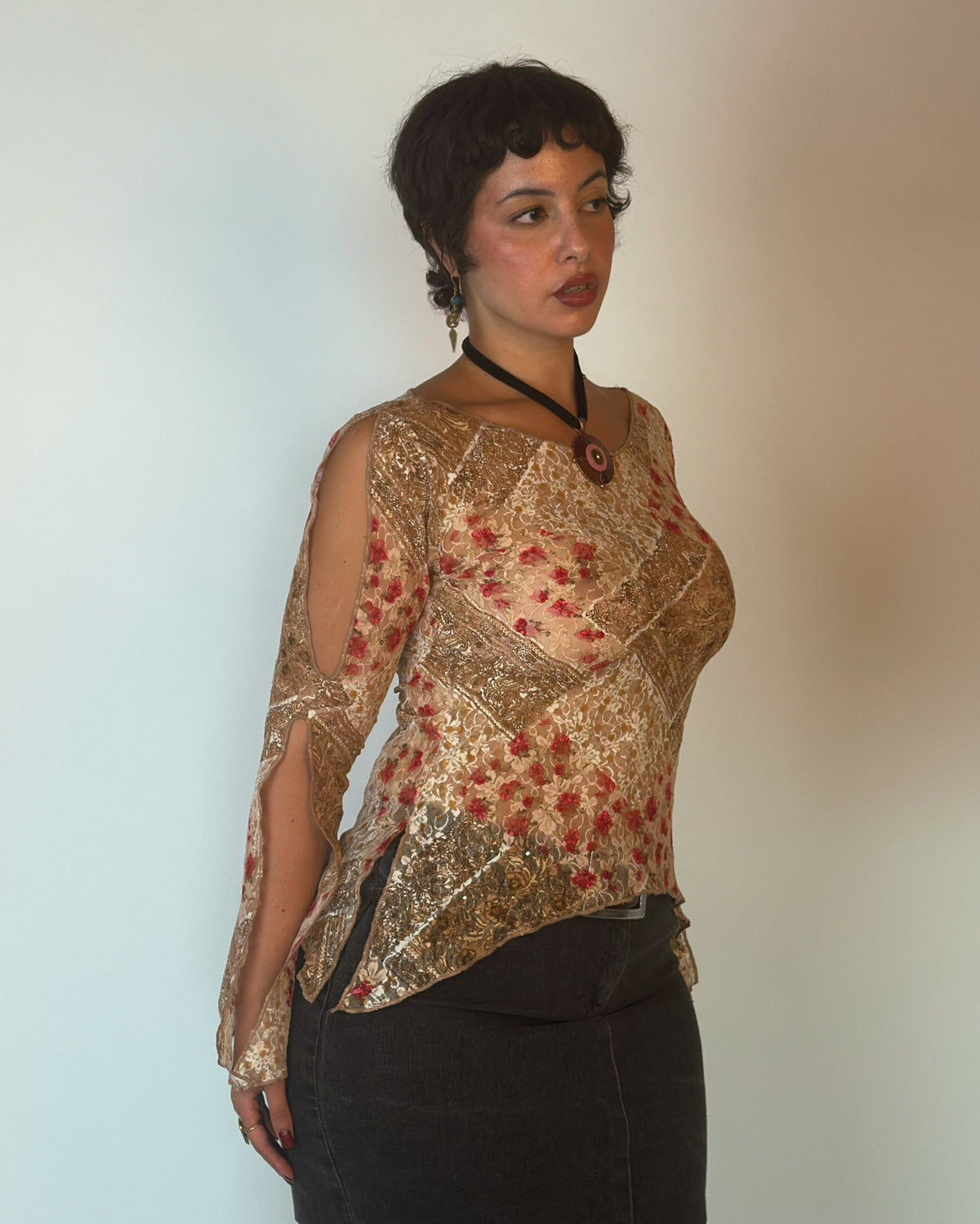 Lace Mesh Top - M/L