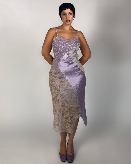 French Lavender Patchwork dress - M/L
