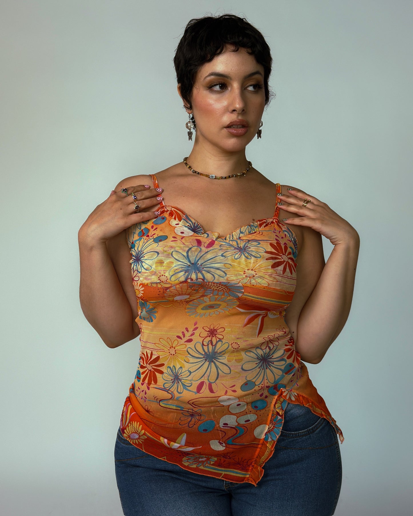 Vintage Mesh Cami Top - size M/L