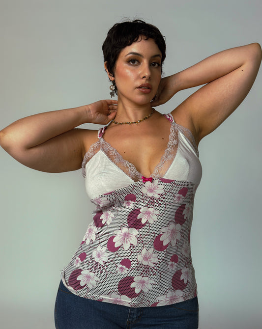 Cotton Floral Cami Top - size M/L