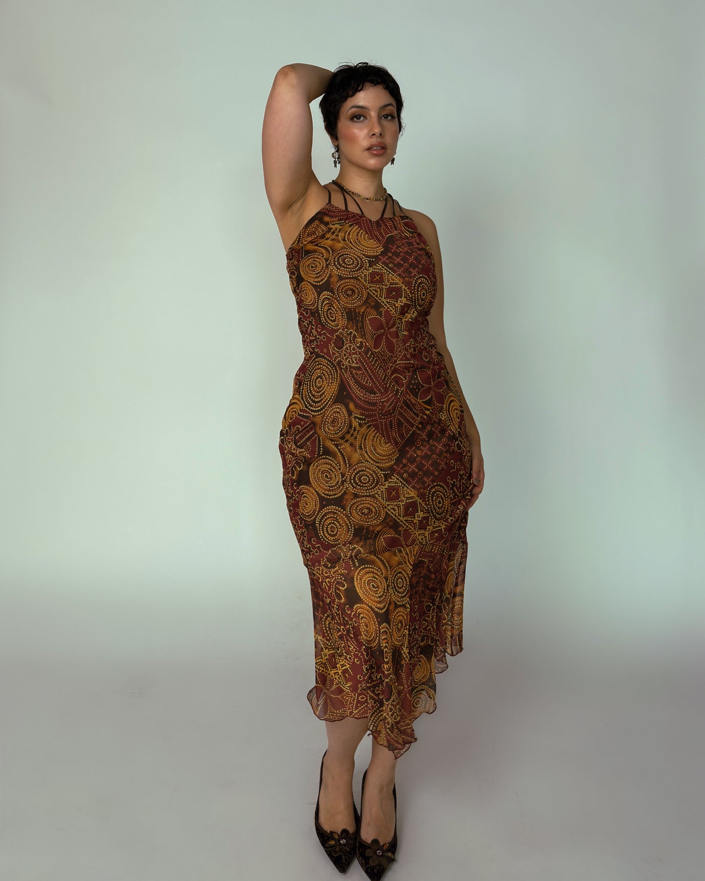 French Vintage Midi Dress - size M/L