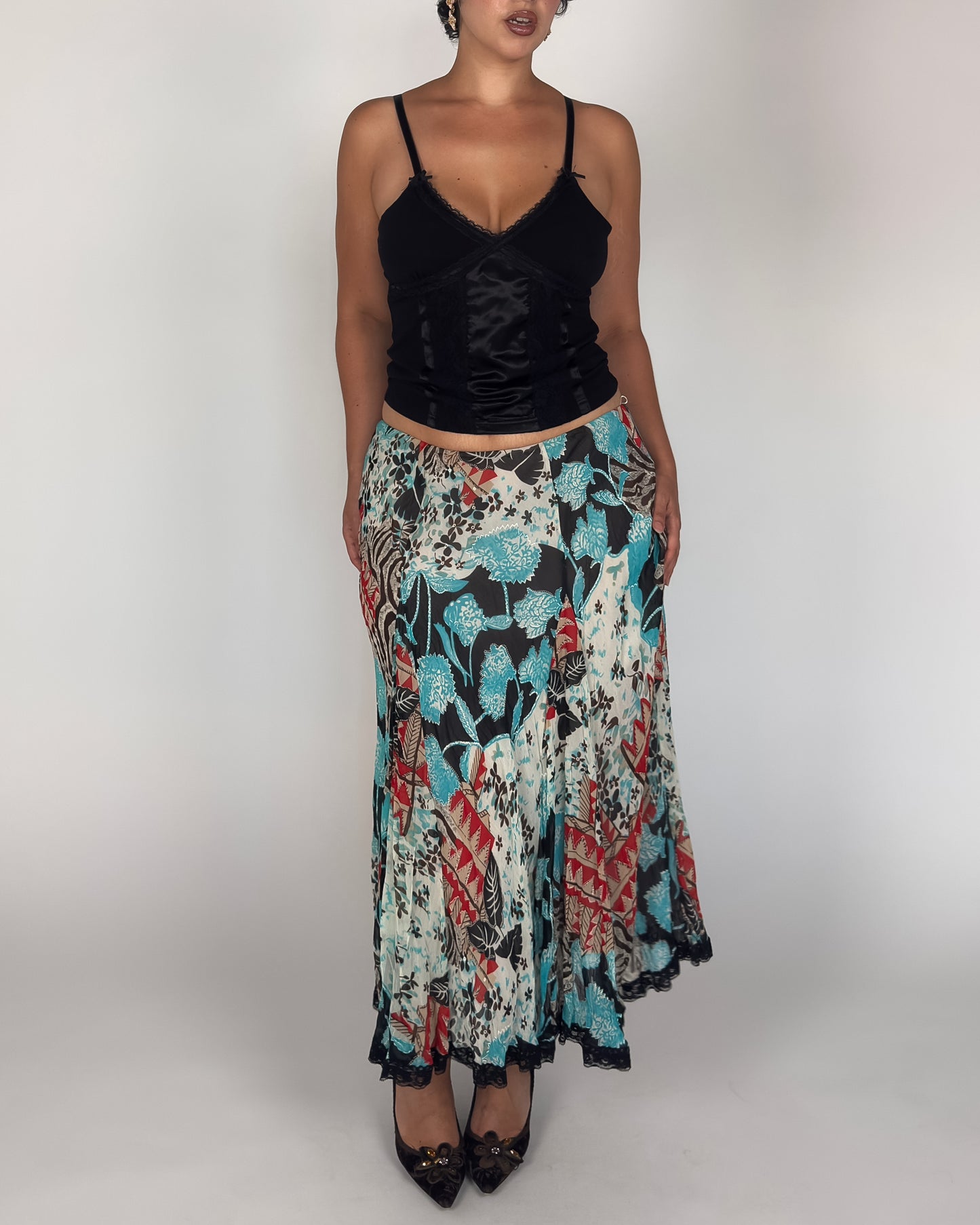 Floral Lace Trim Maxi - XL/XXL
