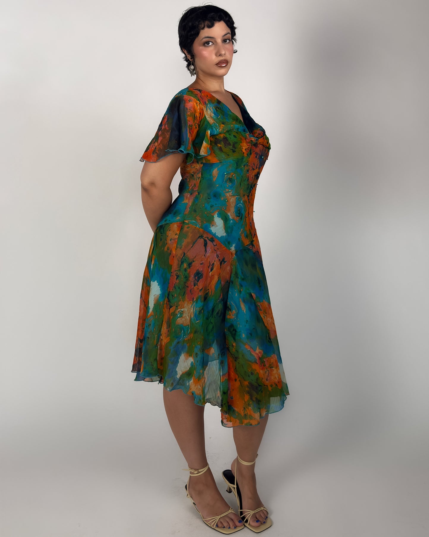 Vintage Silk Dress - M-XL