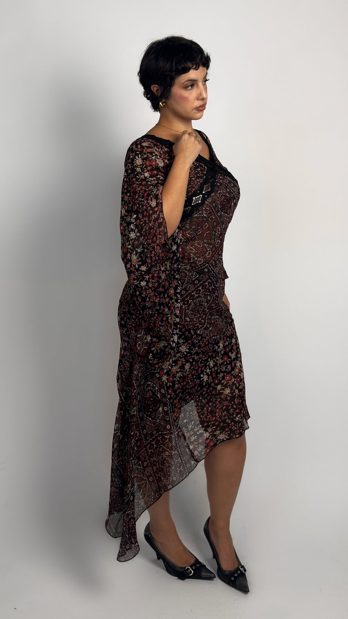 Asym Bell Sleeve Matching Set