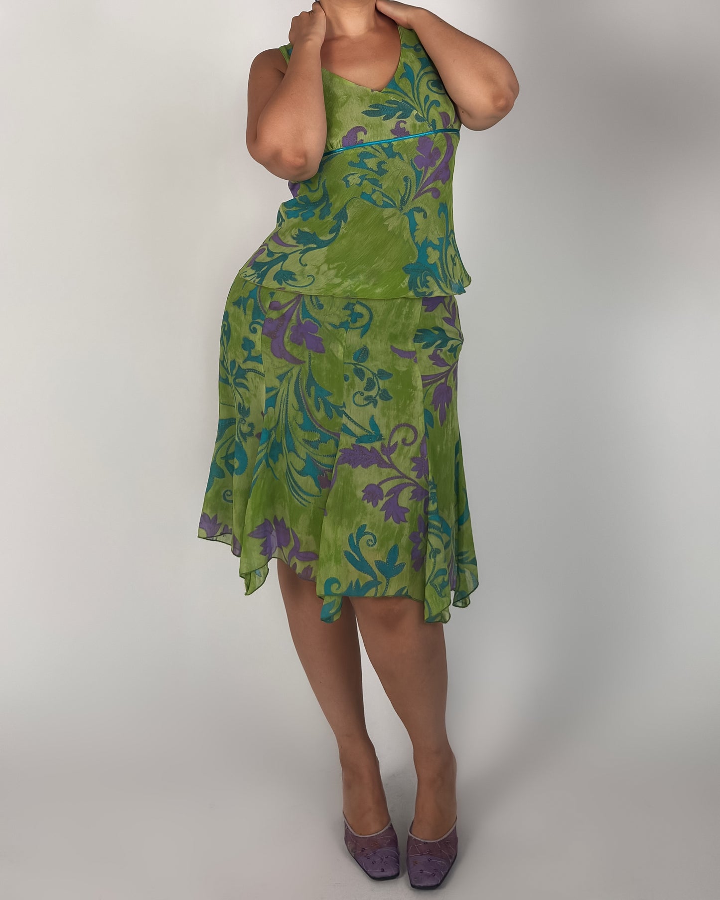 Silk Skirt Set - size M/L