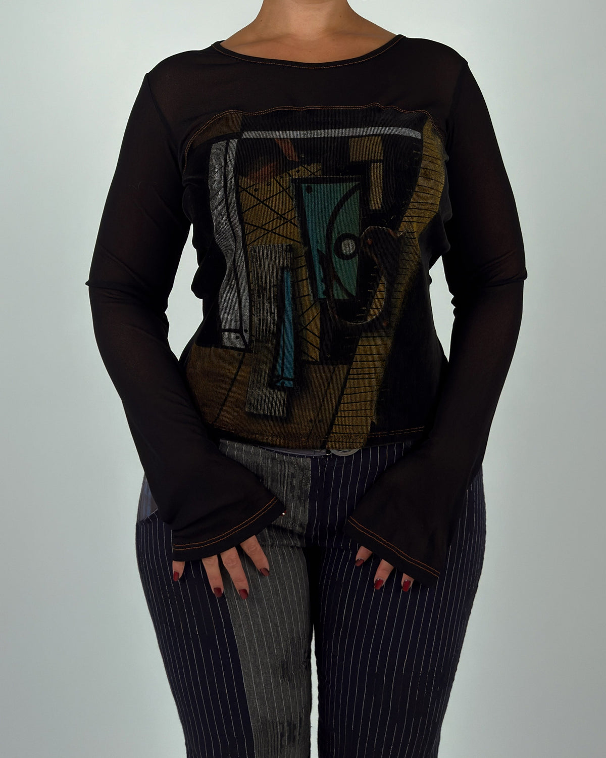 Italian Vintage Stretch Top - M/L