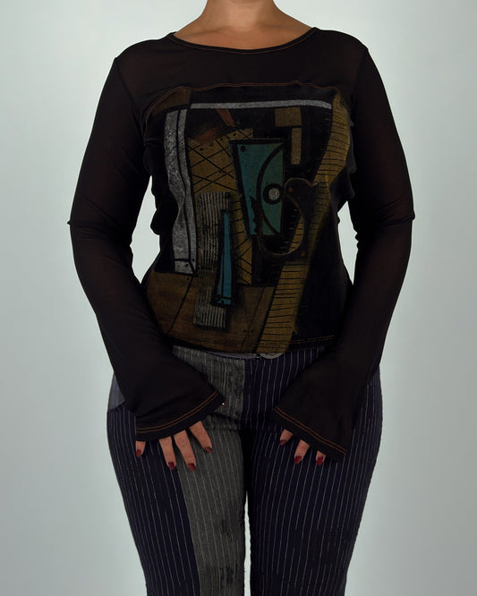 Italian Vintage Stretch Top - M/L