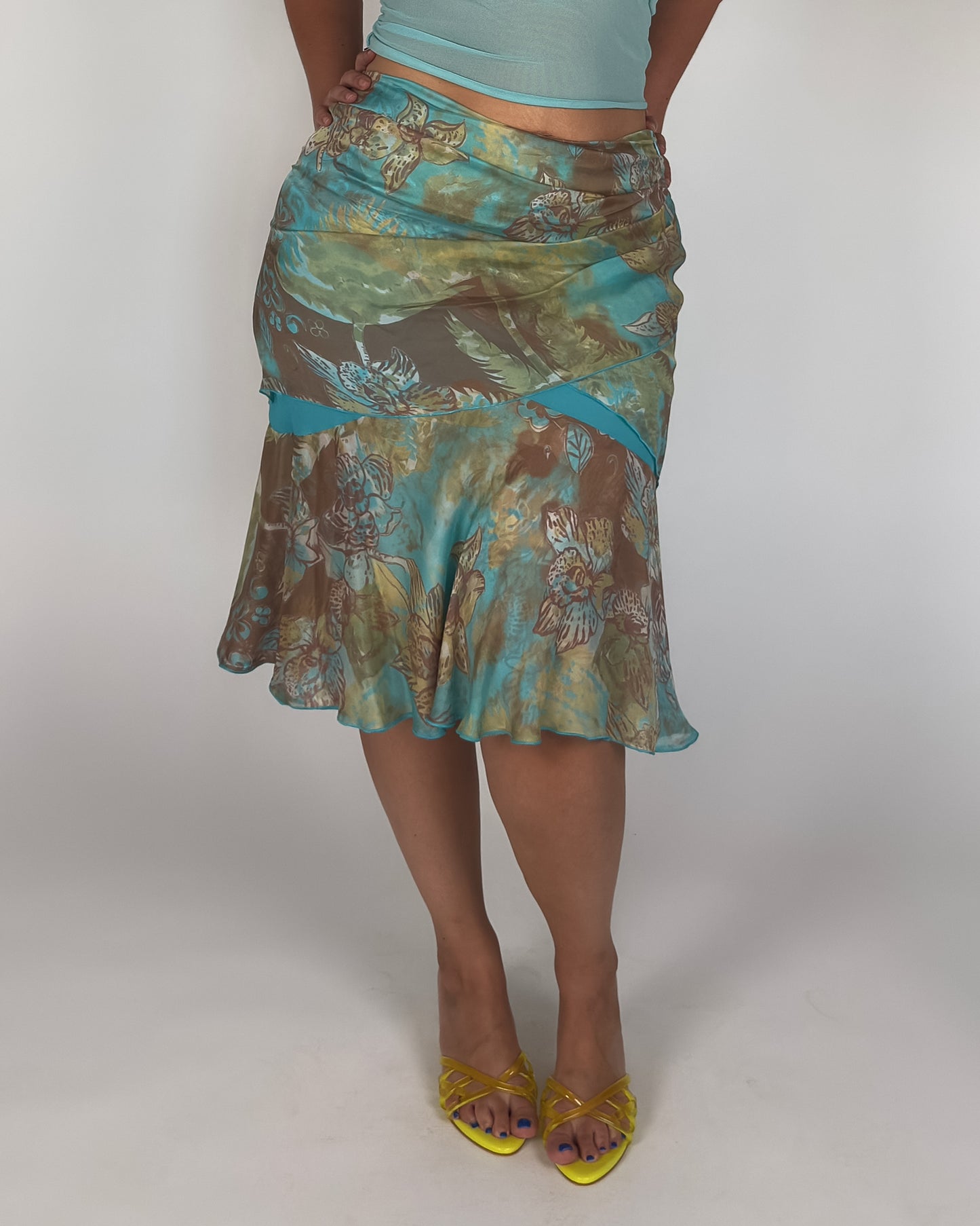 Spanish Silk Midi Skirt - M/L