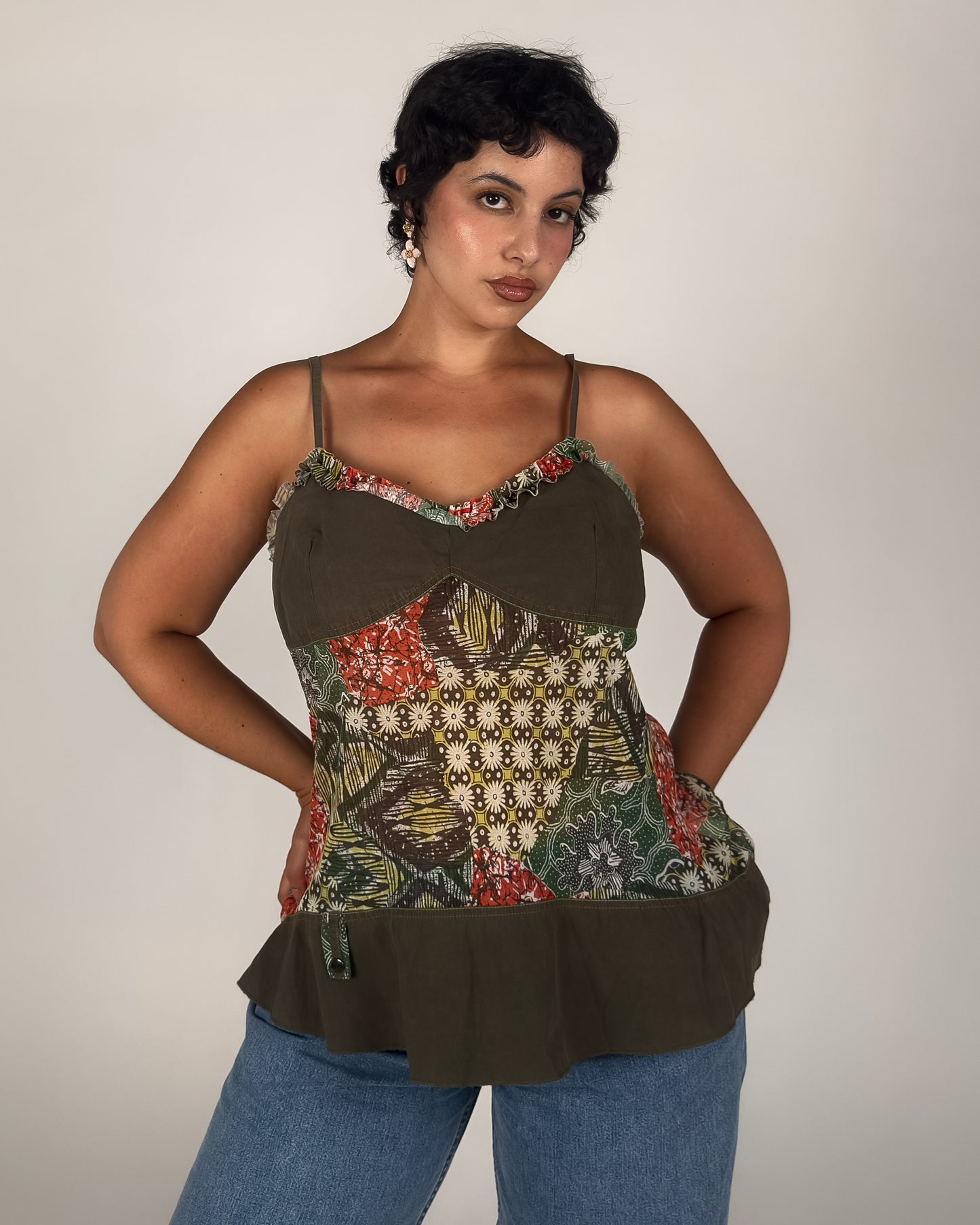 Green Floral Cami - M/L