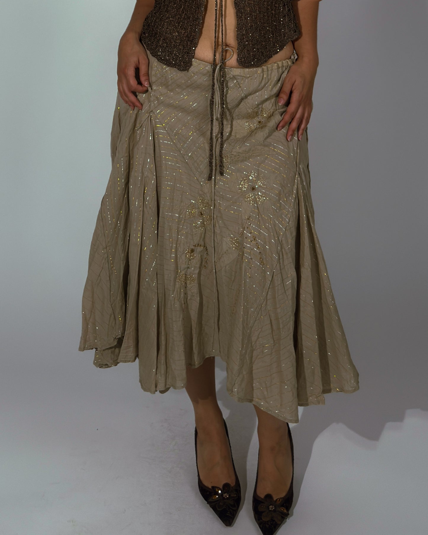 Vintage Derhy Handkerchief Hem Skirt - size L-XXL