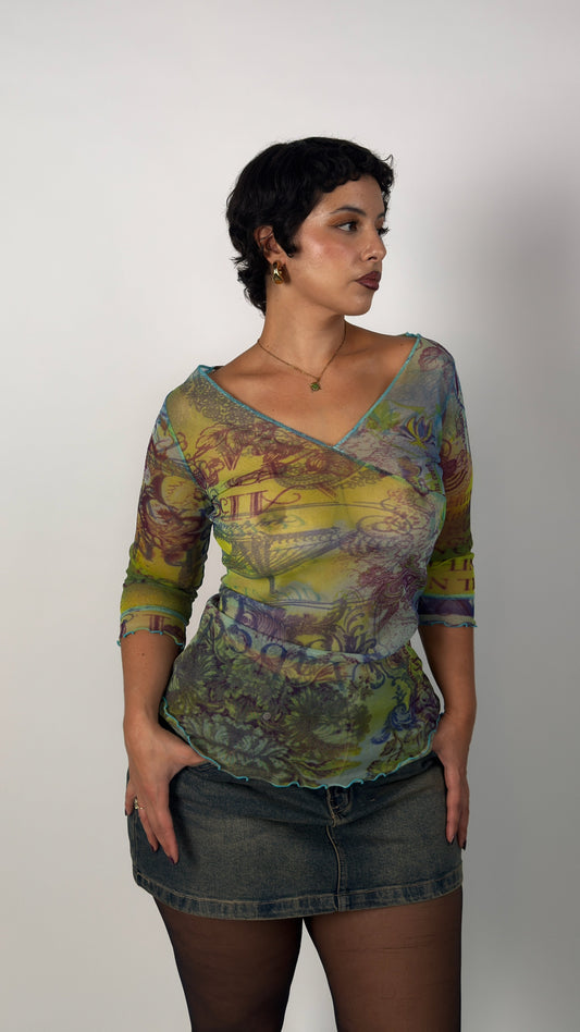 Sheer Y2K Mesh Top - M/L