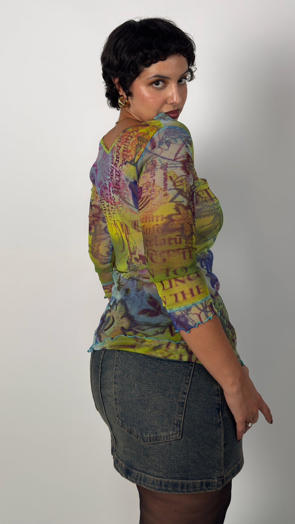 Sheer Y2K Mesh Top - M/L
