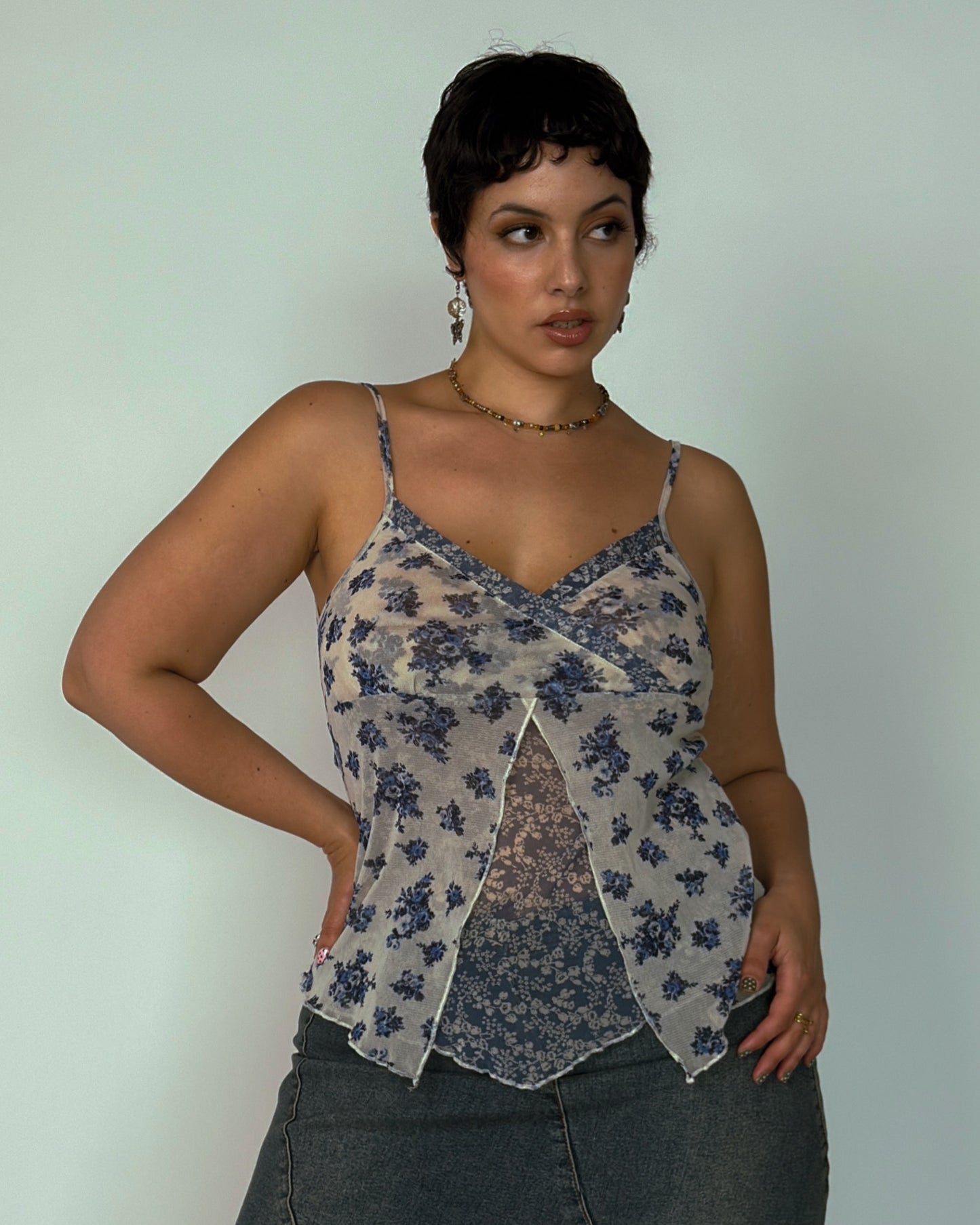 Vintage Mesh Cami Top - size M/L