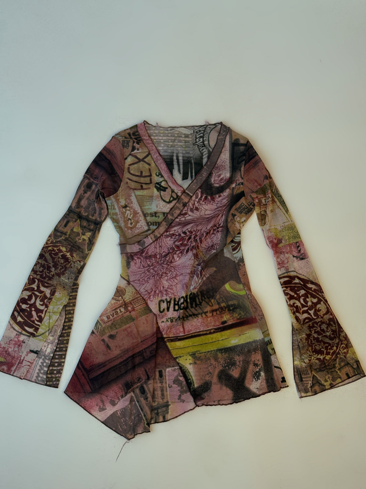Patchwork Mesh Top - M-XL