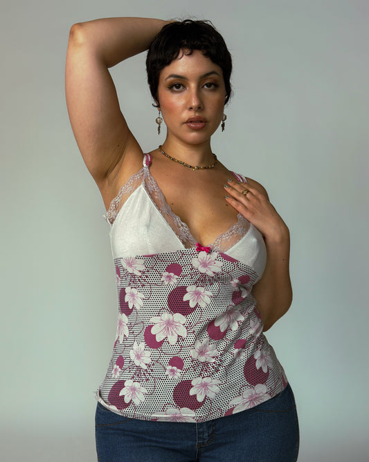 Cotton Floral Cami Top - size M/L