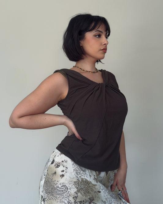 Vintage Morgan De Toi Draped Twist Top - size M-XL