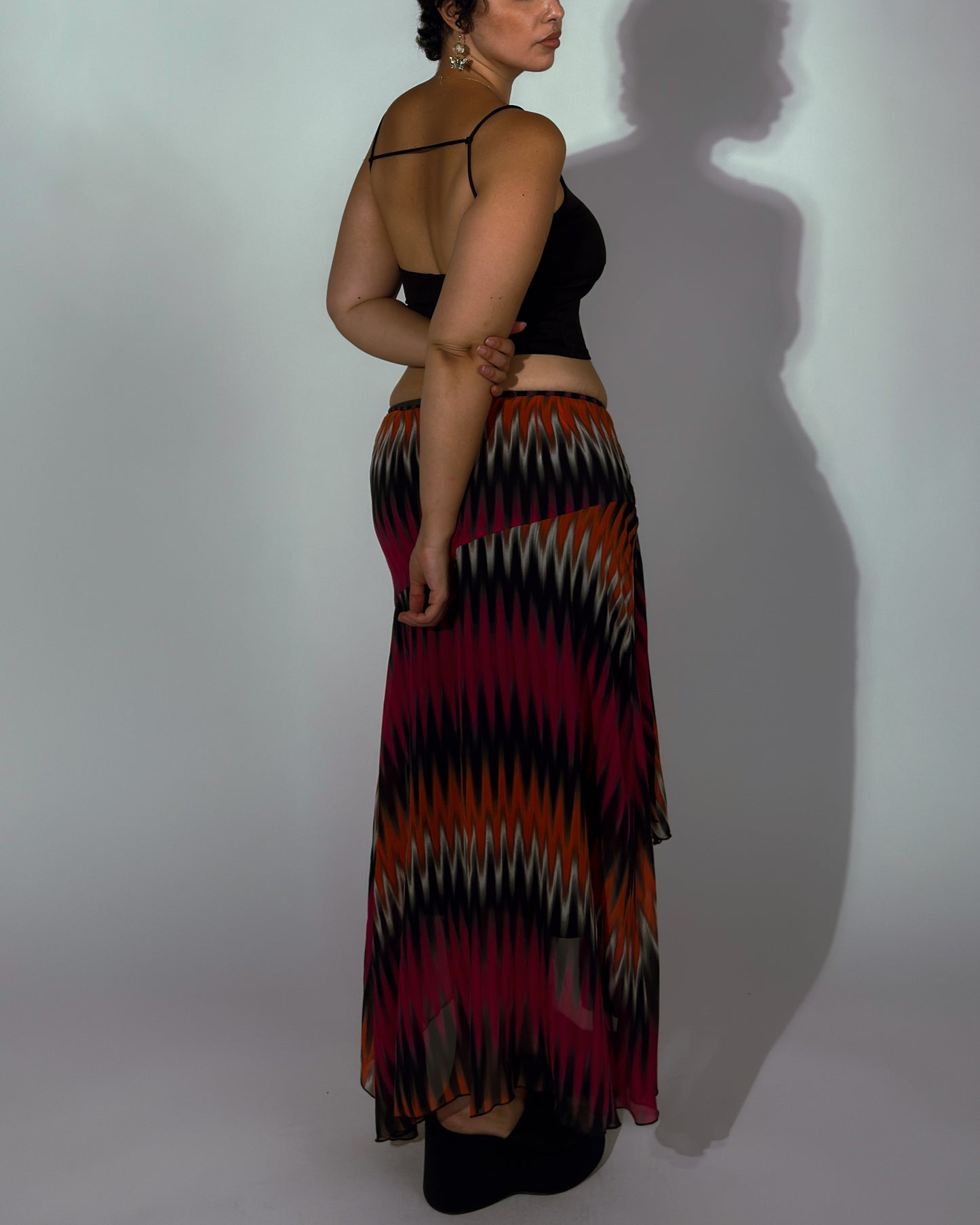 Vintage Marina Rinaldi Silk Skirt - size L-XXL