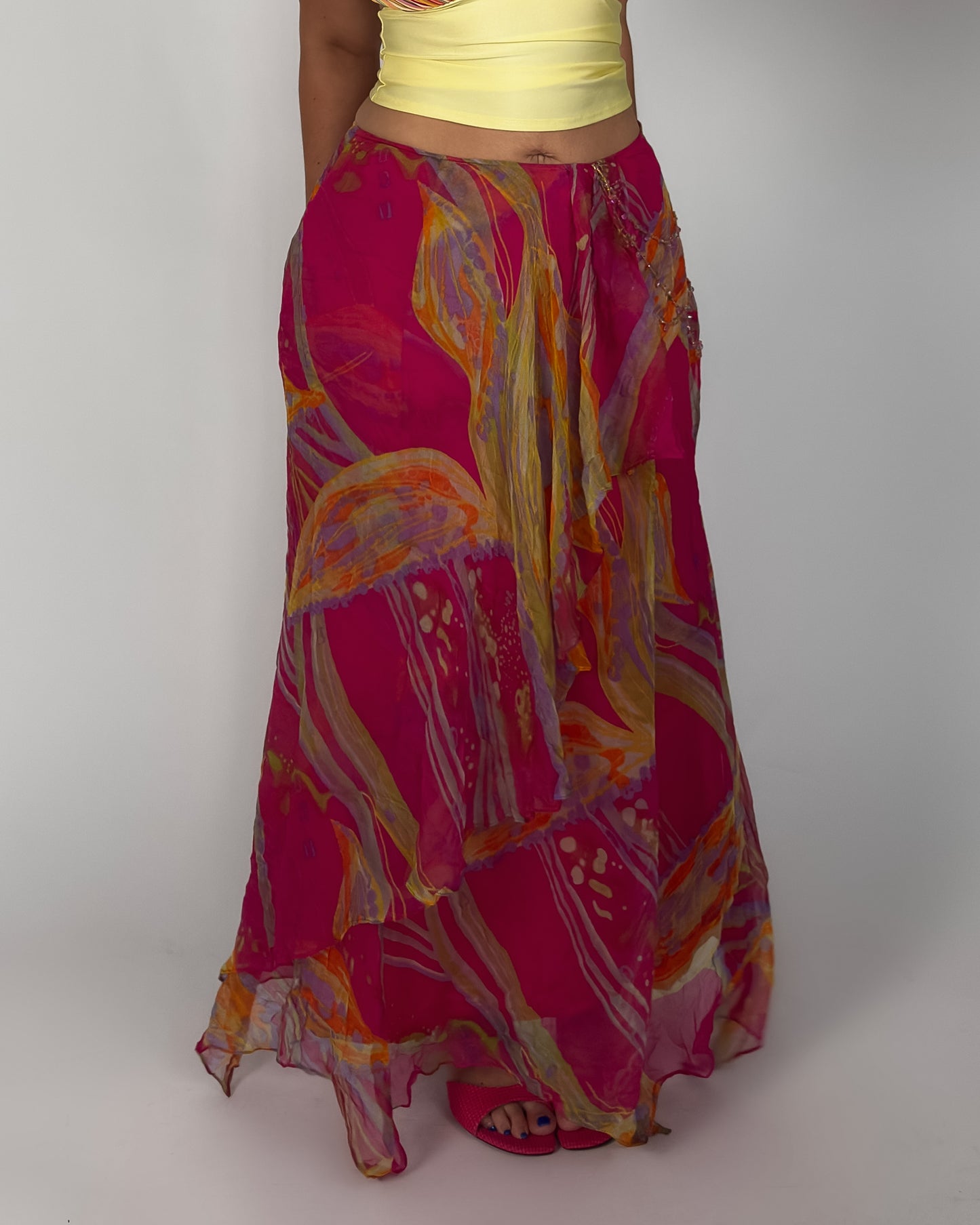Silk Maxi Skirt - L/XL