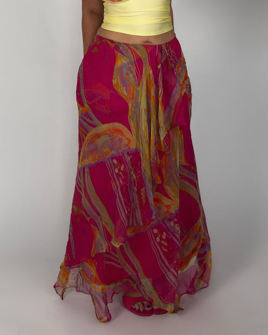 Silk Maxi Skirt - L/XL