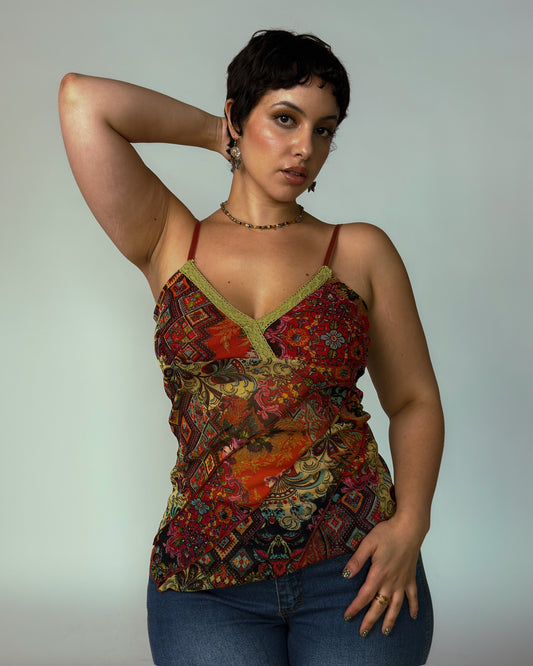 Vintage Mesh Cami Top - size M/L