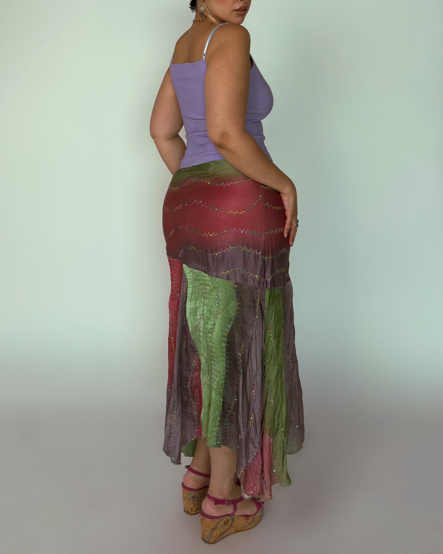 Vintage Fairy Midi Skirt - size L/XL