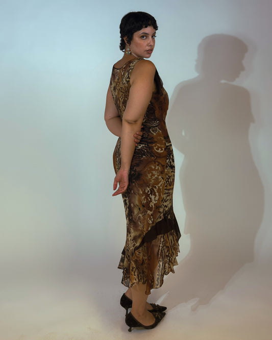Vintage Italian Midi Dress - size L/XL