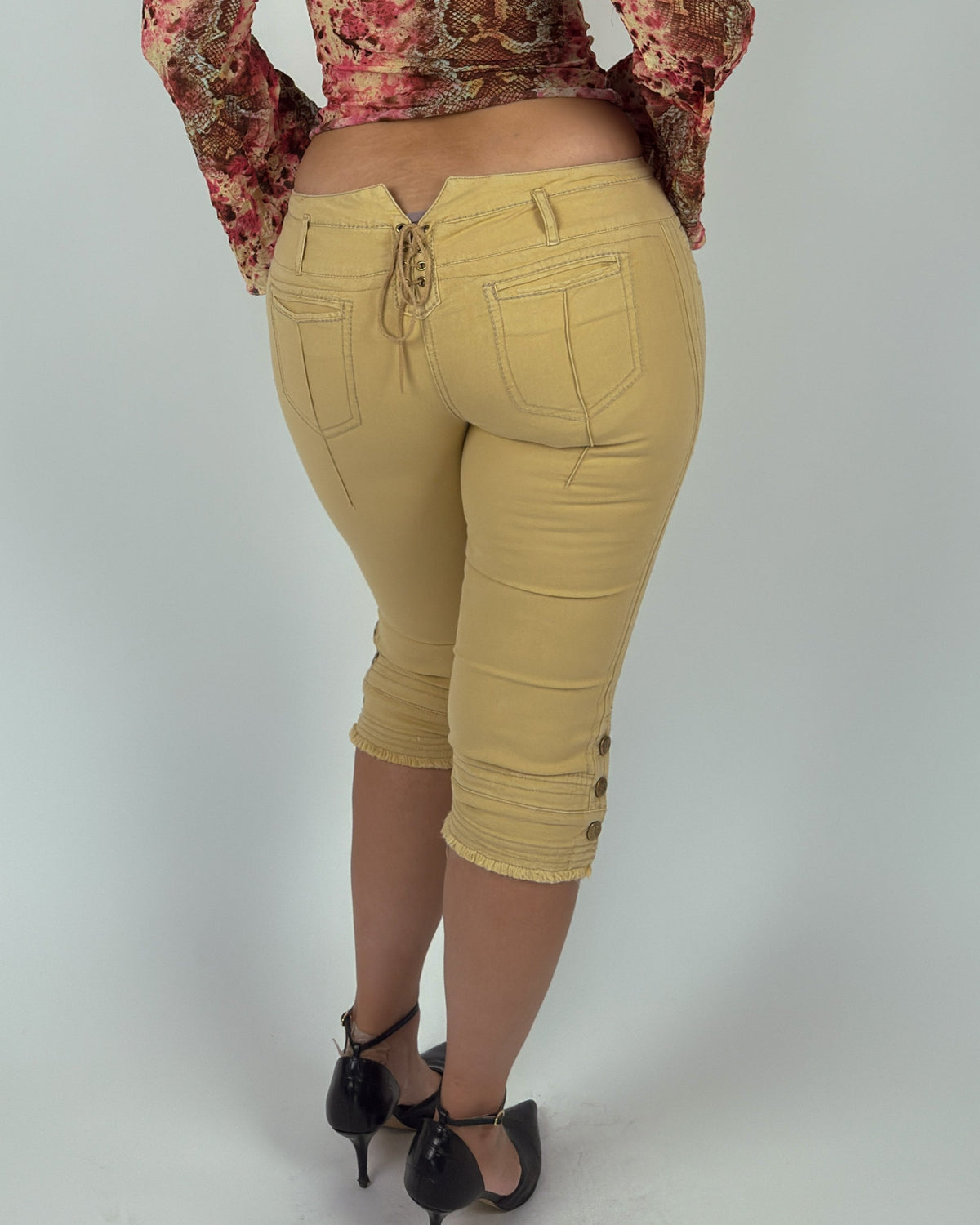 Cavalli Low-Rise Capri Pants - M/L