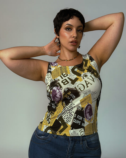Vintage Patchwork Top - size M-XL
