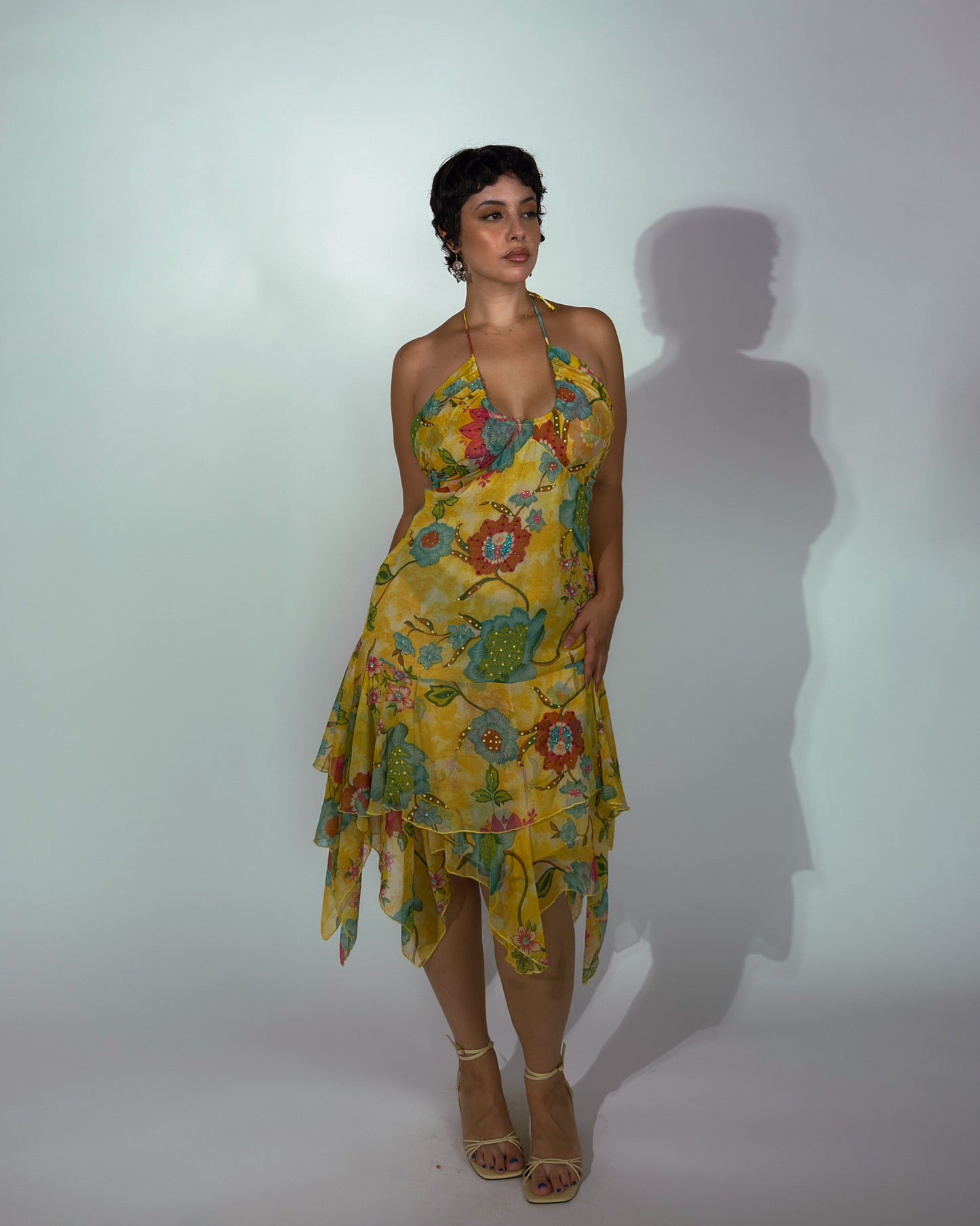 Vintage French Fairy Beaded Dress - L-XL