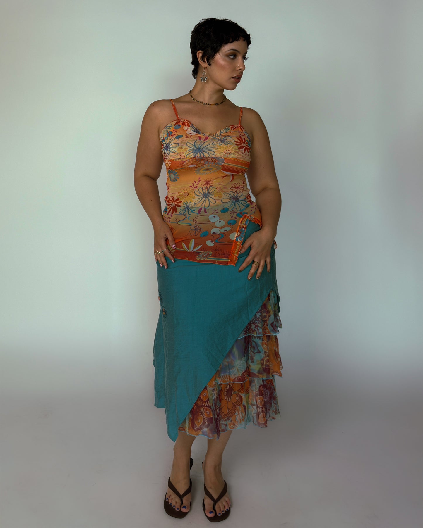 Vintage Paul Mausner Midi Skirt - size L/XL