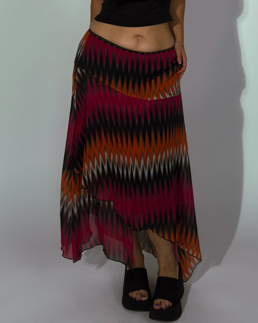 Vintage Marina Rinaldi Silk Skirt - size L-XXL