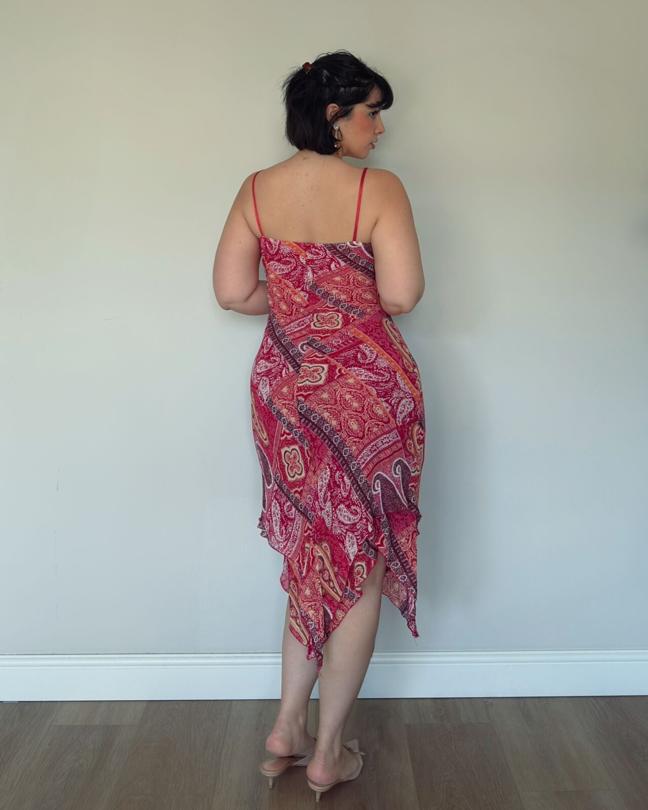 Patchwork Asymmetrical Dress – M/L